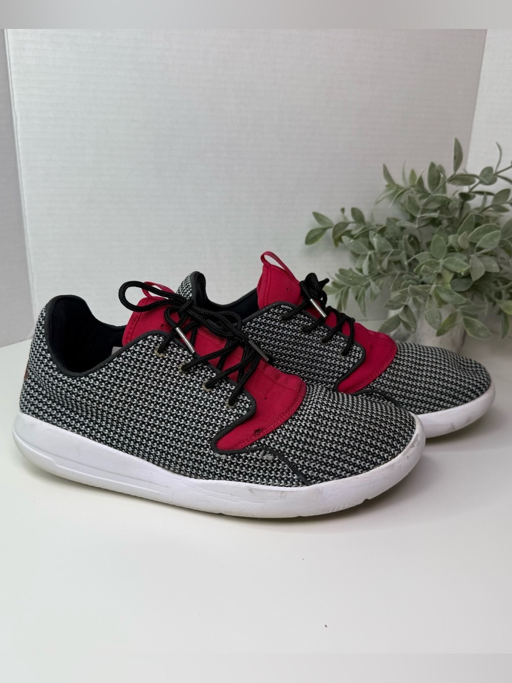 Air Jordan Boys Eclipse GG Black & White Athletic Shoes Sneakers Lace Up Size 9Y